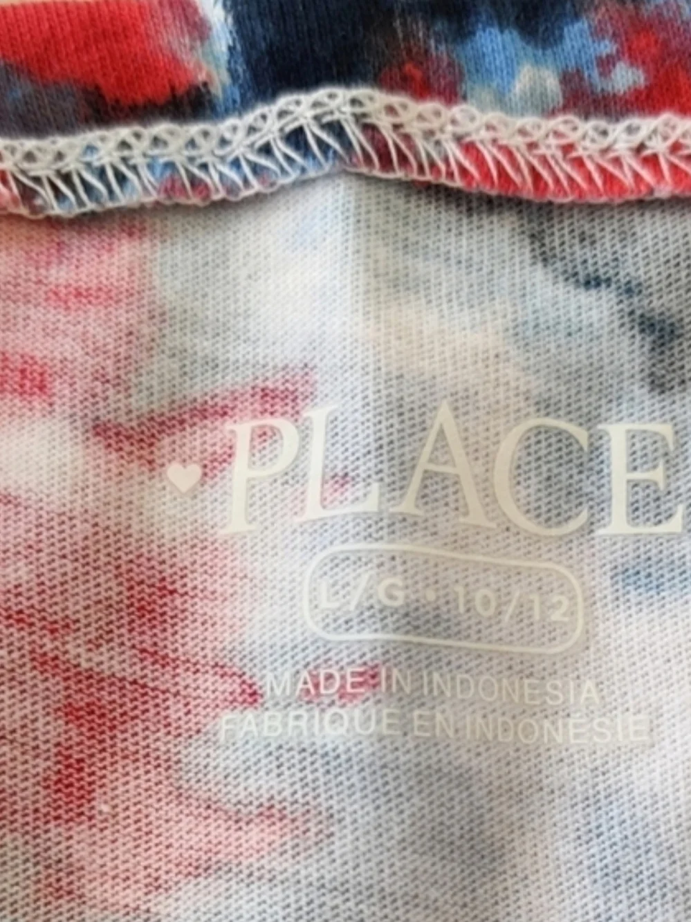 The Children's Place Red, White & Blue Tye Dye Girls Tank Top Size L 10/12 💰